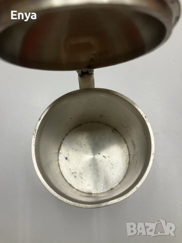 Калаена халба за бира с капак - Siam, Thailand, снимка 5 - Антикварни и старинни предмети - 53369700