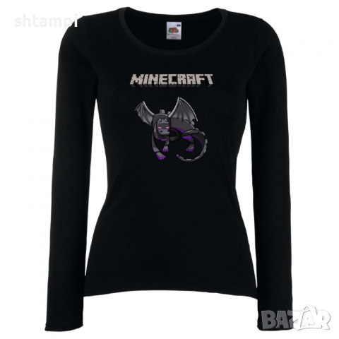 Дамска тениска Ender Dragon 2 майнкрафт Minecraft,Игра,Забавление,подарък,Изненада,Рожден Ден., снимка 2 - Тениски - 36520678