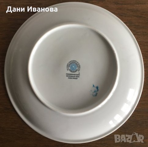 Керамична чиния с флорални мотиви, снимка 3 - Декорация за дома - 28827394