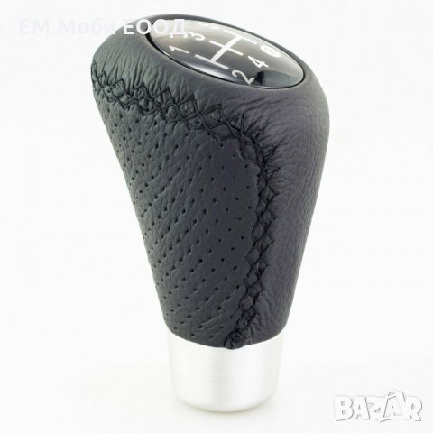 Универсална Топка за Скоростен Лост Черна Мека Кожа с Шевове 5/6 скорости, снимка 2 - Аксесоари и консумативи - 32219438