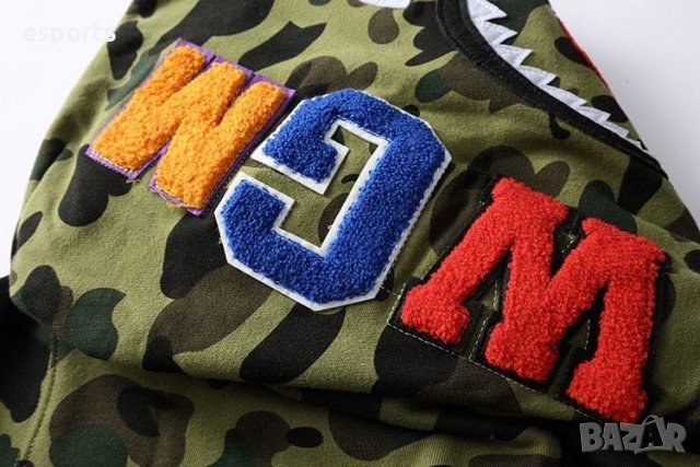 Унисекс суичър (блуза с качулка) Bape A Bathing Ape Baby Shark Camo, снимка 3 - Суичъри - 36906814