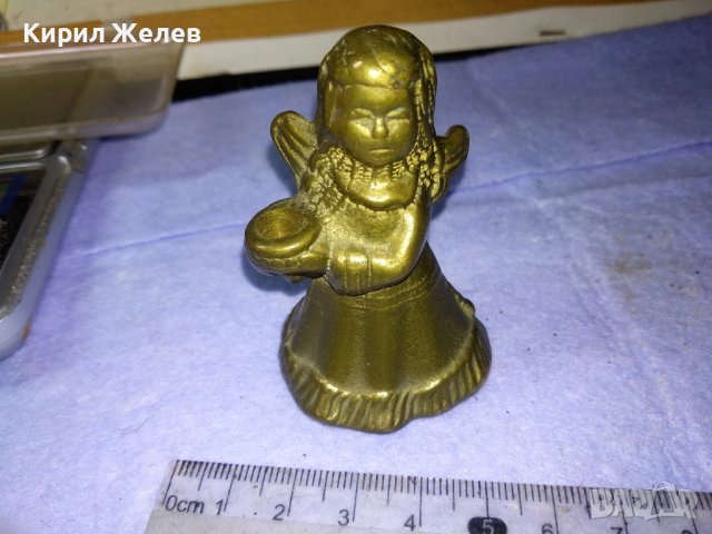 СТАРО БРОНЗОВО АНГЕЛЧЕ КРАСИВА РЕТРО ФИГУРКА За ДОМАШНА УКРАСА КОЛЕКЦИЯ ДЕКОРАЦИЯ 41375, снимка 3 - Колекции - 43598229