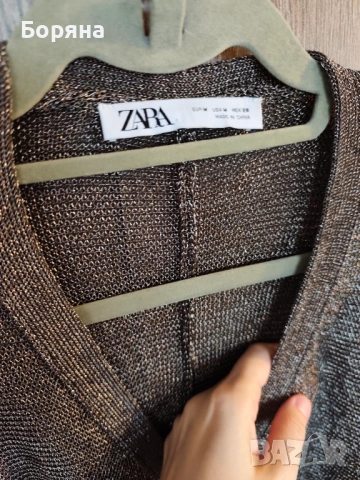 ZARA блестяща жилетка с цип, снимка 4 - Жилетки - 53501630