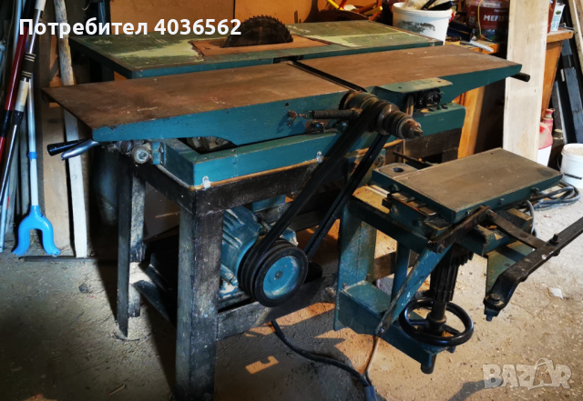 Стари дърводелски машини - банциг, щрайхмус, триоперационна машина, струг, снимка 4 - Други машини и части - 44846250