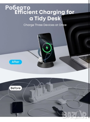 3в1 зарядна станция Anker, снимка 5 - Оригинални зарядни - 52959483