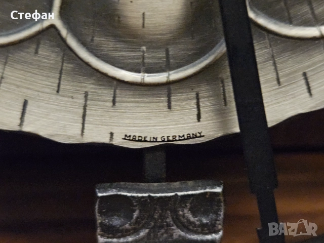 Винтидж стенен часовник със звездовиден дизайн от средата на века, стенен часовник MCM със сребърни , снимка 8 - Стенни часовници - 51977286