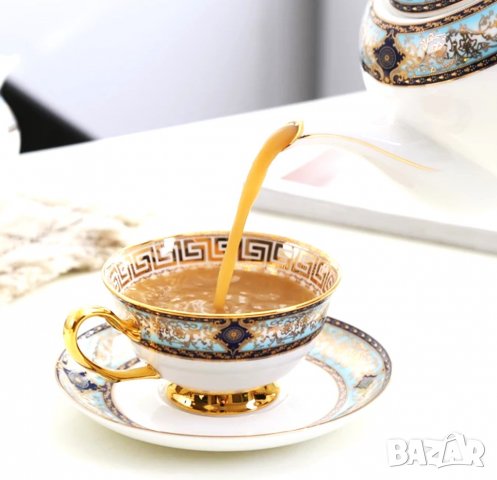 Луксозни чаши костен порцелан, кралска колекция за чай, кафе и капучино, снимка 8 - Сервизи - 38563407