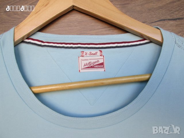 Памучна блуза Tommy Hilfiger бледо синя, снимка 3 - Блузи с дълъг ръкав и пуловери - 27022739