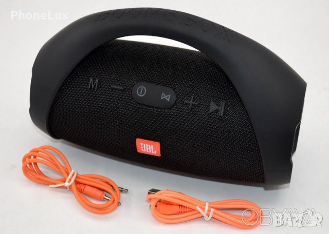 БУМ JBL Boombox 2х20w качествена портативна блутот колона microsd bluetooth aux usb, снимка 4 - Слушалки и портативни колонки - 26585432