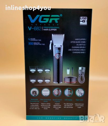 Професионална машинка за подстригване VGRshop, LED дисплей, снимка 5 - Електрически самобръсначки - 44102078