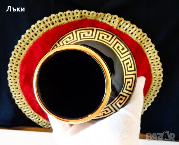 Гръцка порцеланова ваза,гарафа,24 карата злато. , снимка 5 - Вази - 34618254