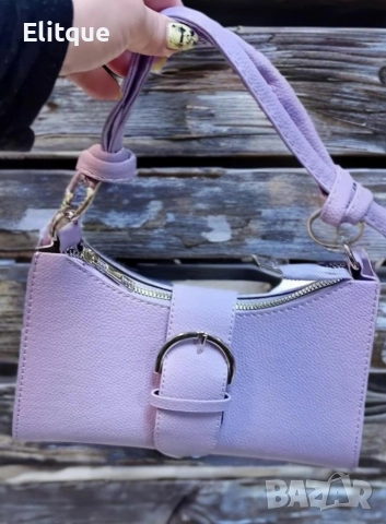 Малка дамска кожена чанта с цип, голямо разнообразие от цветове, снимка 10 - Чанти - 52864385