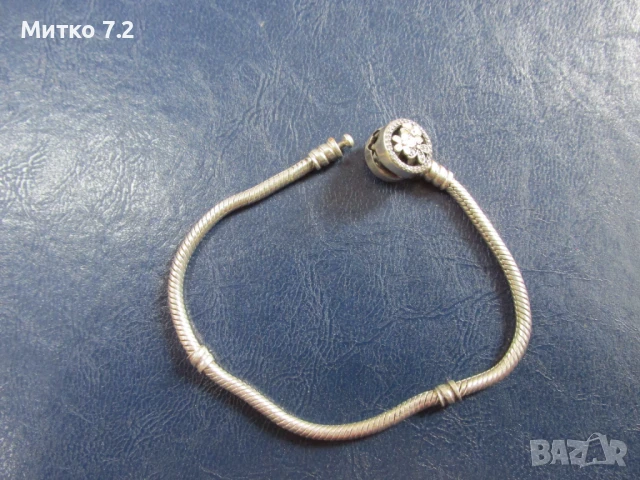 дамска сребърна гривна - 6, снимка 4 - Гривни - 50481996