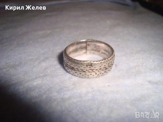СТАРИНЕН СРЕБЪРЕН РЯДЪК РЪЧНО ПРАВЕН ПРЪСТЕН с ПЕЧАТ на МАЙСТОРА КОЛЕКЦИОНЕРСКИ УНИКАТ 28763, снимка 7 - Антикварни и старинни предмети - 37277521