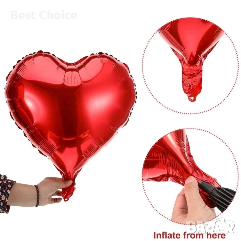 Големи фолиеви балони сърца 54см, снимка 4 - Декорация за дома - 52942041