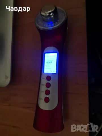 Уред 4 в 1 Йонофореза, ултразвук, фотон и вибрационен масаж, снимка 2 - Козметични уреди - 49510261