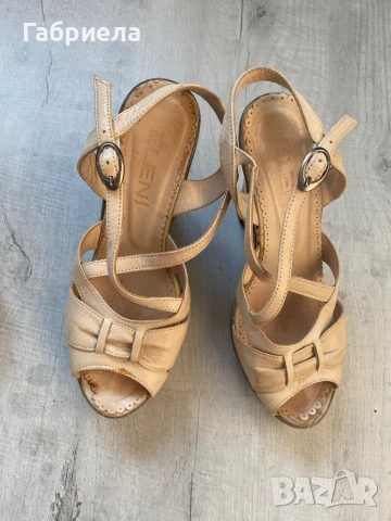 Високи сандали, естествена кожа, снимка 2 - Сандали - 50967482