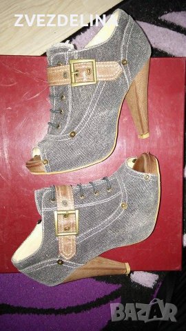 Високи дънкови обувки, снимка 2 - Дамски ежедневни обувки - 16759776