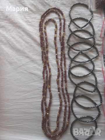 Мъниста хематит, фиби, брошки, гривни, снимка 7 - Гривни - 52845900