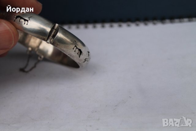 Дамска сребърна гривна, снимка 6 - Гривни - 38883436