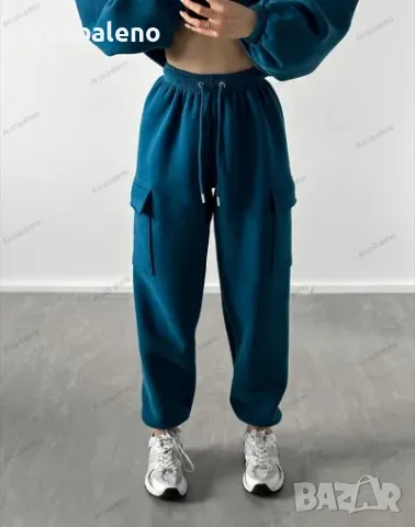 Моден дамски спортен ежедневен комплект от две части, 3цвята , снимка 3 - Комплекти - 47308708