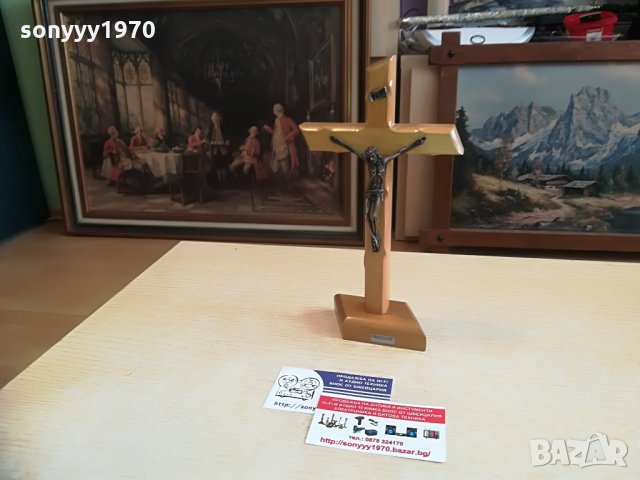 ДЪРВЕН КРЪСТ С ХРИСТОС-МЕД/МЕСИНГ, снимка 12 - Колекции - 28344334