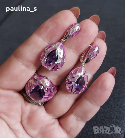 Два различни броя / Дизайнерски комплект сребърни бижута проба 925 / Япония Japan , снимка 5 - Бижутерийни комплекти - 32971465