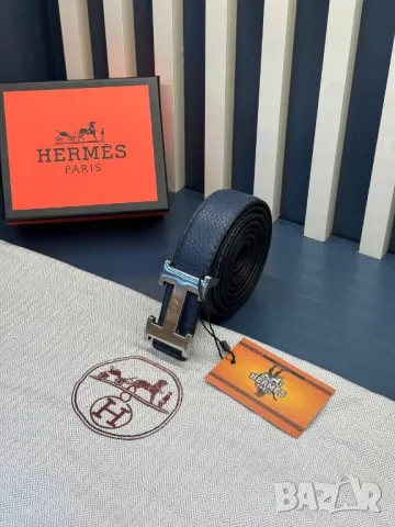 колани от естествена кожа в кутия hermes 3см, снимка 7 - Колани - 50369621