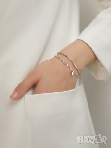 Тотална разпродажба - 50% Сребърна гривна /LUCKY/, снимка 4 - Гривни - 33157009