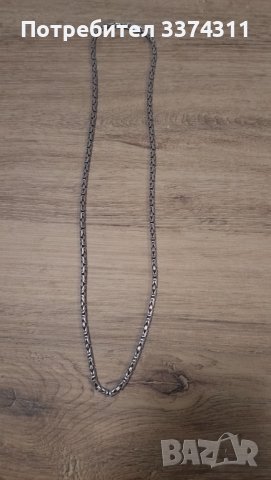 Сребърен синджир,кралска плетка,кръгъл33 грама, снимка 2 - Колиета, медальони, синджири - 43974037