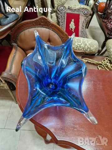 Превъзходна антикварна колекционерска кристална купа фруктиера Бохемия , снимка 6 - Други ценни предмети - 50888651