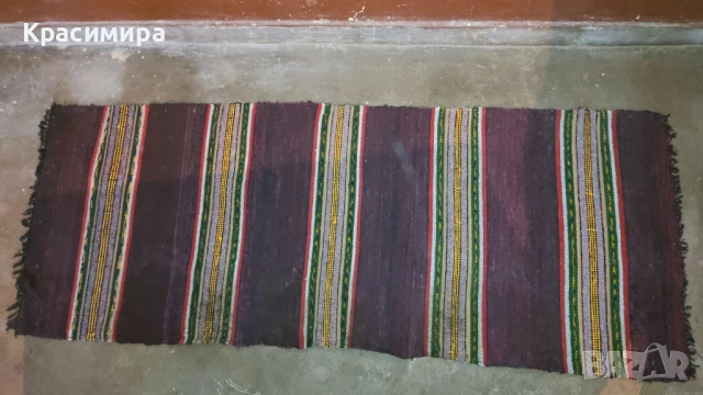 Автентични битови ръчно тъкани старинни български черги, снимка 4 - Декорация за дома - 53004258