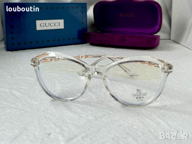 Gucci диоптрични рамки.прозрачни слънчеви,очила за компютър, снимка 3 - Слънчеви и диоптрични очила - 44845976