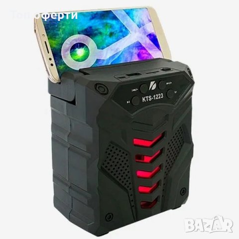 Bluetooth тонколона KTS-1223 4-инчов високоговорител със светлини