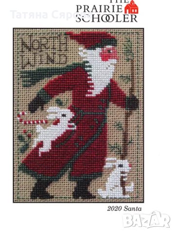 Схеми за бродиране на Дядо Коледа, снимка 2 - Декорация за дома - 43280743