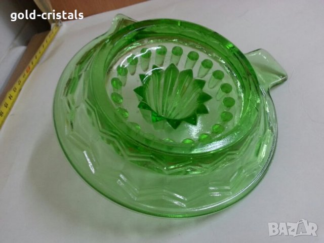 антикварна сокоизтисквачка зелено стъкло , снимка 4 - Антикварни и старинни предмети - 26224757