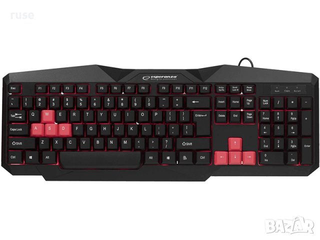 НОВА! USB Gaming клавиатура Esperanza EGK201R Tirionos, снимка 6 - Клавиатури и мишки - 43644572
