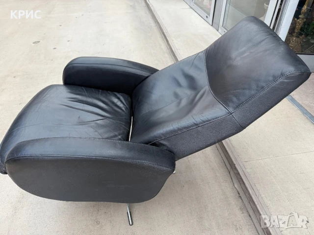 Релакс кожен фотьойл Hjort Knudsen, Дания, снимка 6 - Дивани и мека мебел - 51000277