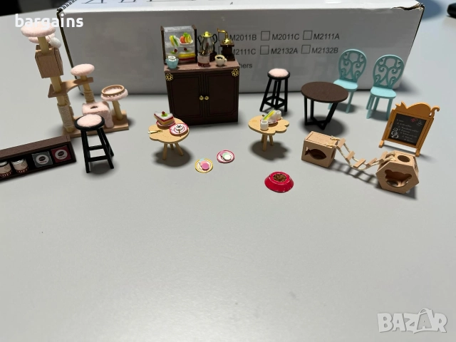 Миниатюра на къщичка Котешко кафене с градинка хоби, снимка 2 - Други игри - 52790383