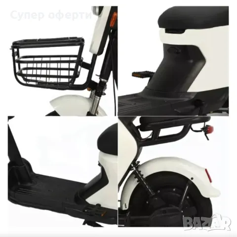 Електрическата тротинетка-скутер с кош, снимка 4 - Велосипеди - 49747781