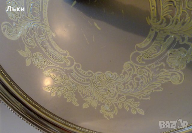 WMF посребрен поднос от бронз,барок. , снимка 4 - Антикварни и старинни предмети - 38068367