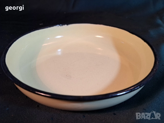 ретро българска емайлирана чиния 29/6