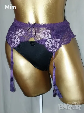 Etam L Лилав дантелен колан с жартиери за чорапи , снимка 5 - Бельо - 47741706