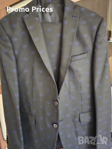 Черен костюм SLIM FIT CARDUCCI, снимка 4 - Костюми - 50384106