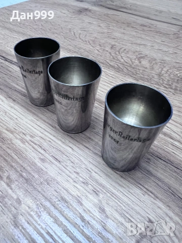 Три антикварни сребърни шотчета, снимка 2 - Антикварни и старинни предмети - 53205391