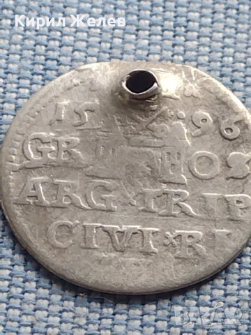 Сребърна монета 3 гроша 1596г. Сигизмунд трети ПОЛША 28460, снимка 10 - Нумизматика и бонистика - 42969893