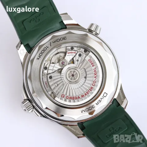 Мъжки часовник OMEGA Seamaster Diver 300M Green с автоматичен механизъм, снимка 8 - Луксозни - 49461685
