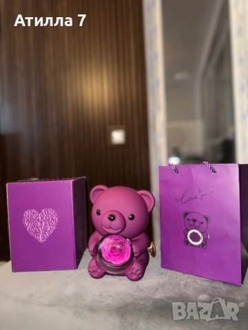 Луксозно Подаръчно Мече с Роза и Колие- Перфектният Романтичен Подарък, снимка 8 - Подаръци за жени - 52711935