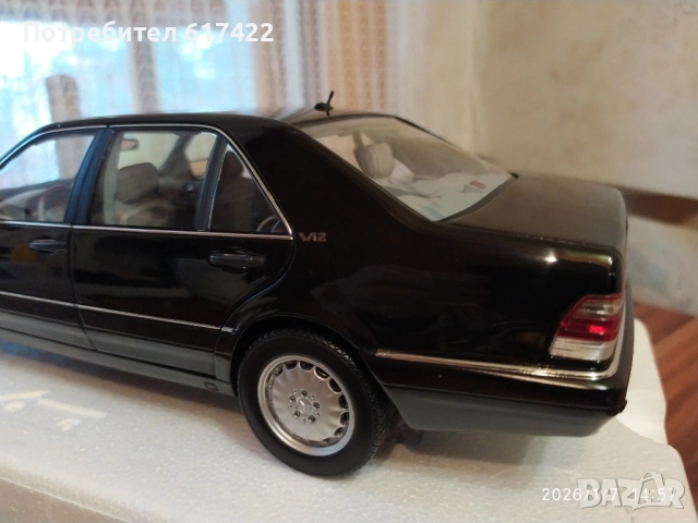1:18 Метален модел на Mercedes Benz S 600 /1997/ W140 , Norev, снимка 4 - Колекции - 53023062
