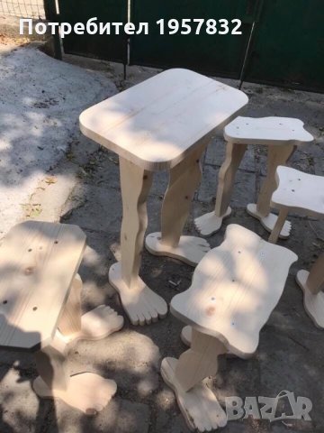 Дизайнерска декоративна дървена маса със стъпала ръчна изработка, снимка 5 - Декорация за дома - 26228497